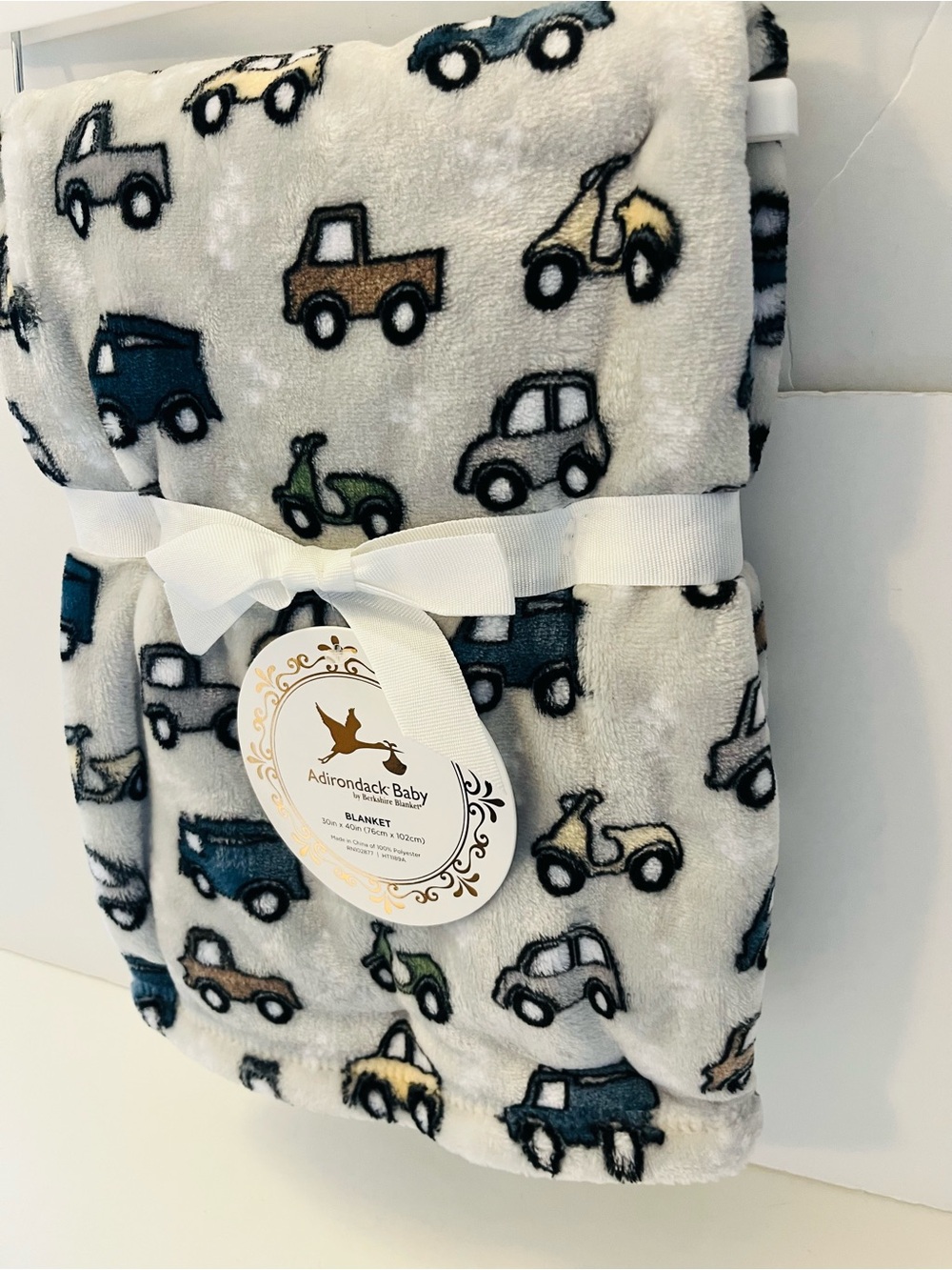Winnie the Pooh & Adirondack Baby by Berkshire Lot of 2 Baby Blankets Car Sports - Picture 5 of 12